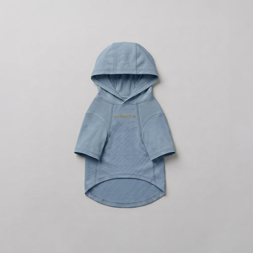 Haze Blue Cloud-patterned Hoodie | MAX&MAISON