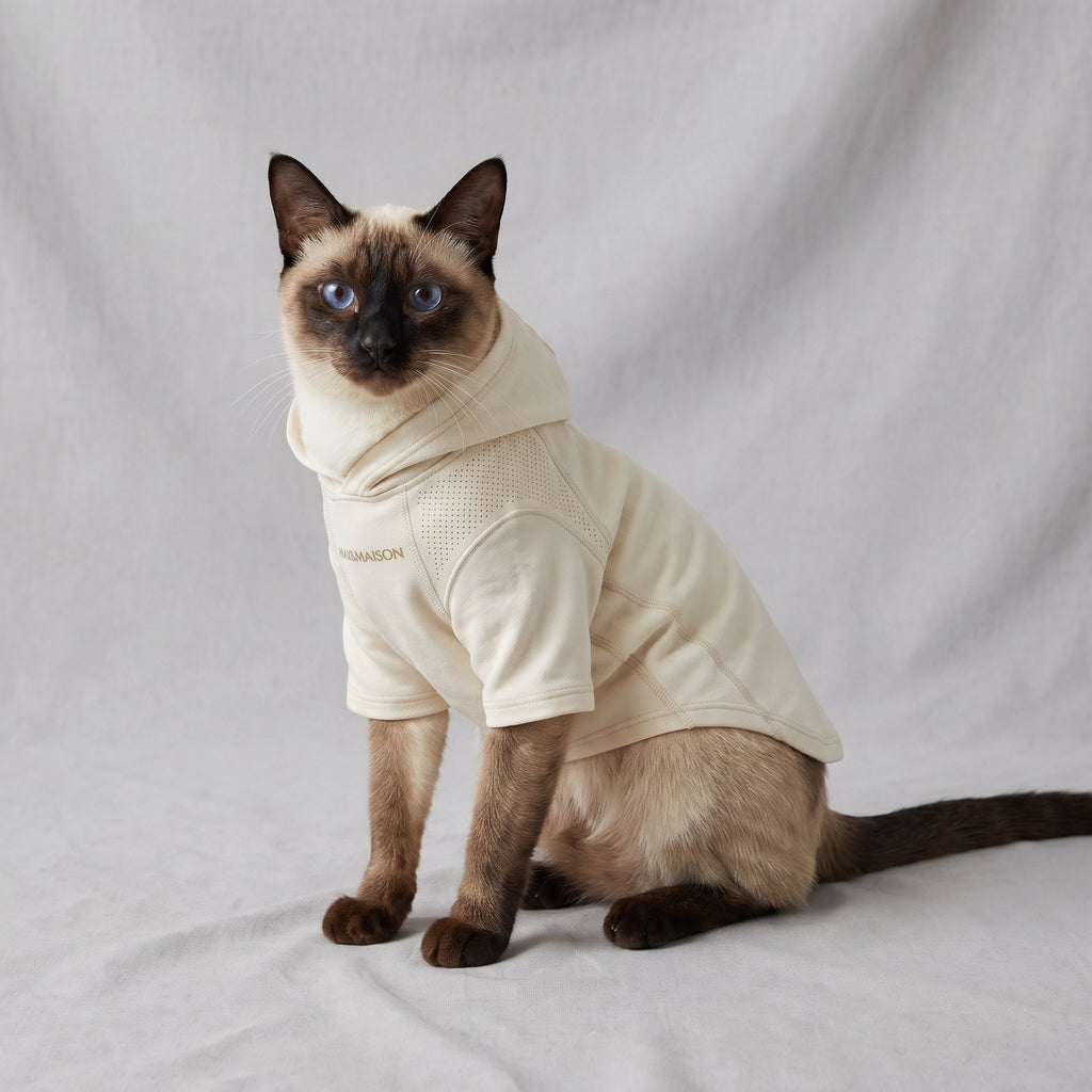 Creamy White Cloud-patterned Hoodie | MAX&MAISON