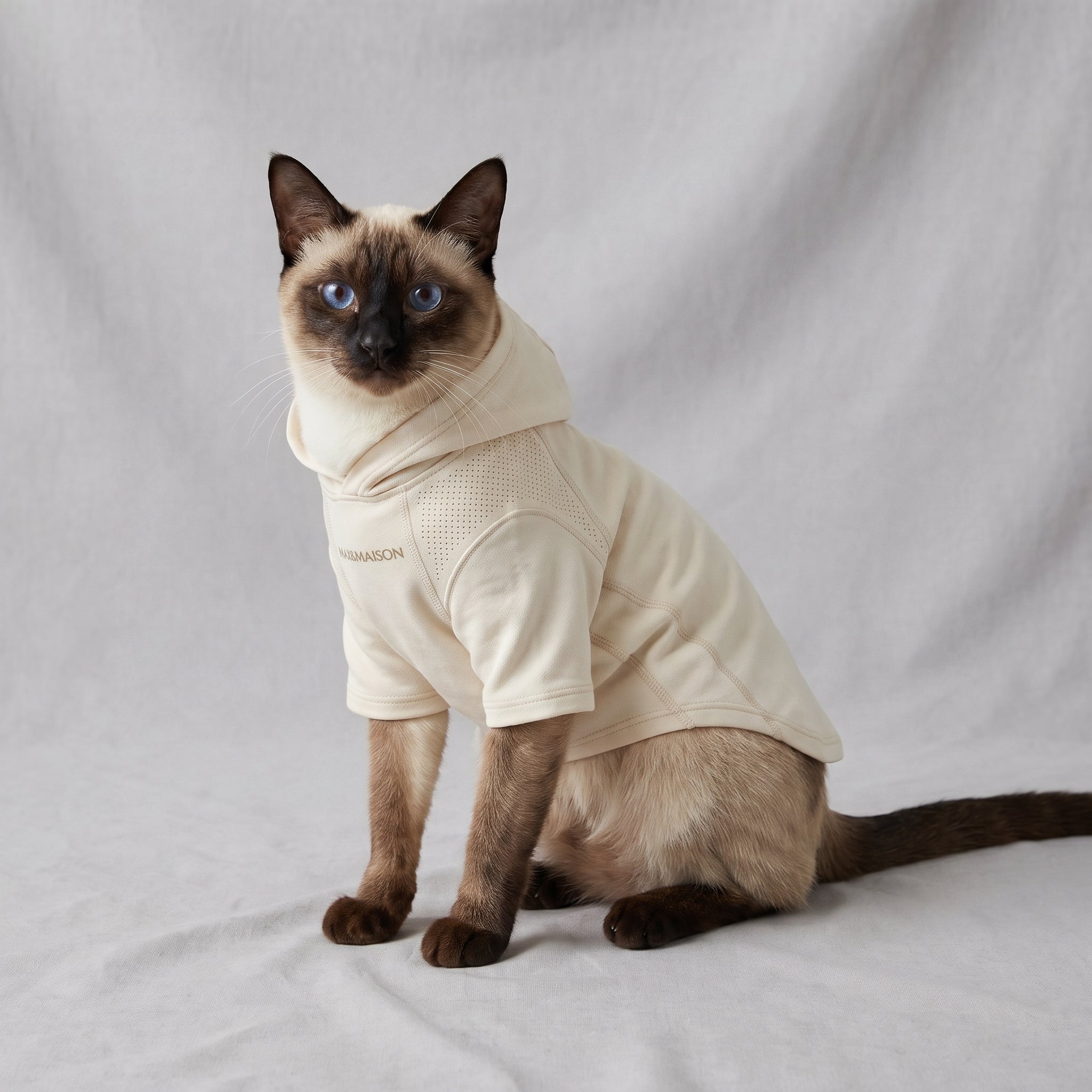 Creamy White Cloud-patterned Hoodie | MAX&MAISON