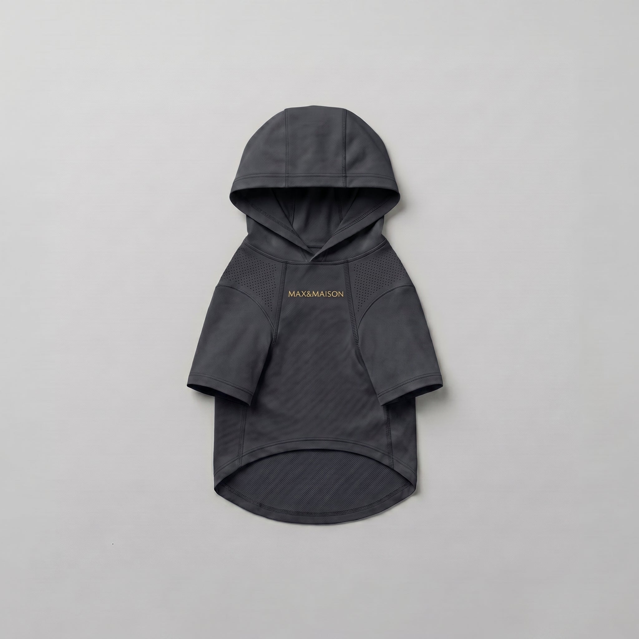 Charcoal Black Cloud-patterned Hoodie | MAX&MAISON
