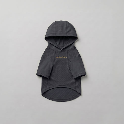Charcoal Black Cloud-patterned Hoodie | MAX&MAISON