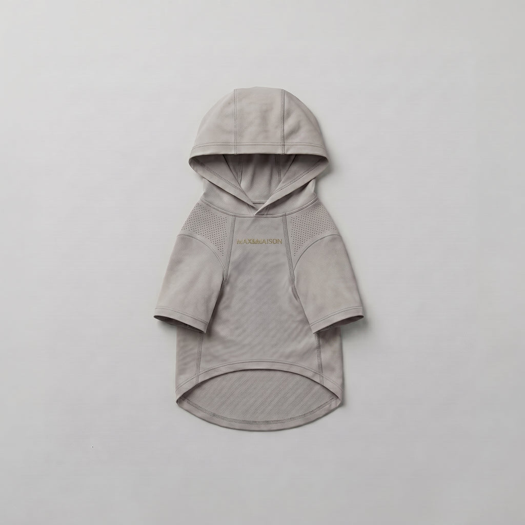Oatmeal Grey Cloud-patterned Hoodie | MAX&MAISON