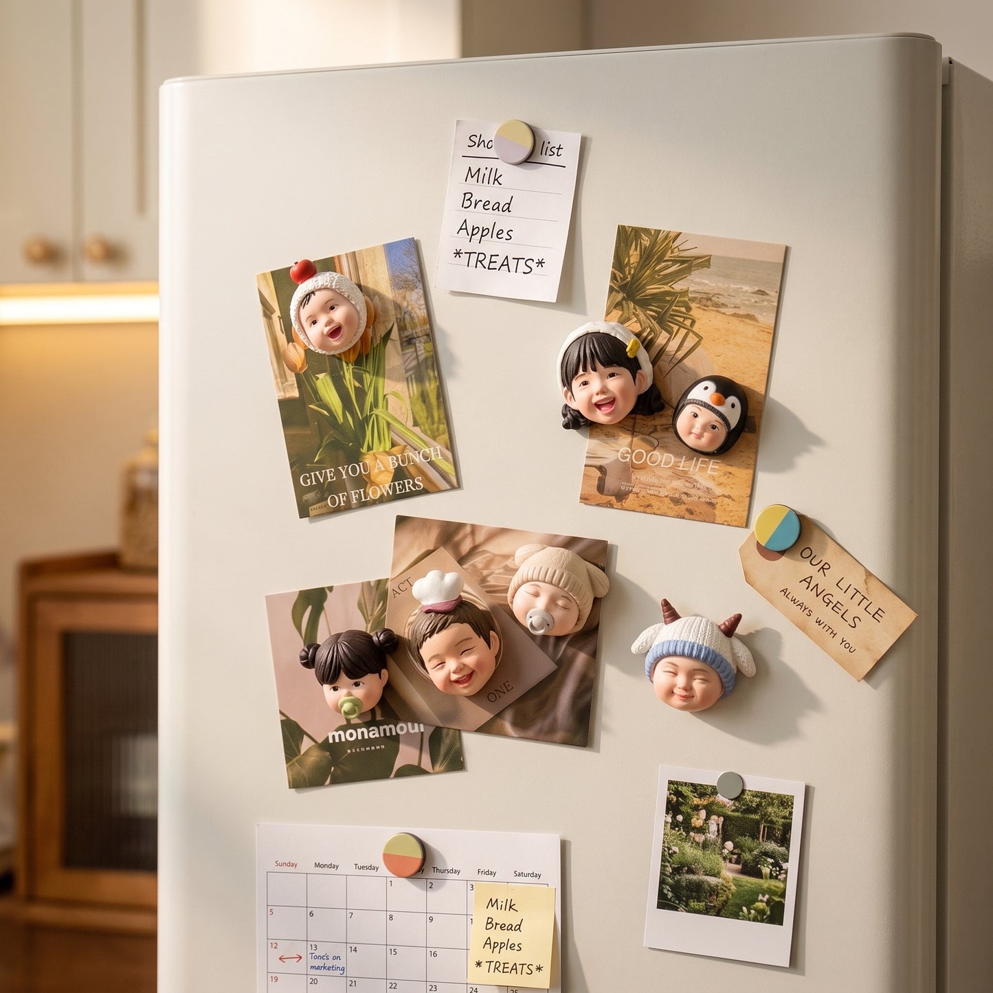 Custom Pet or Baby Face Magnet — Dimensional Kitchen Keepsake