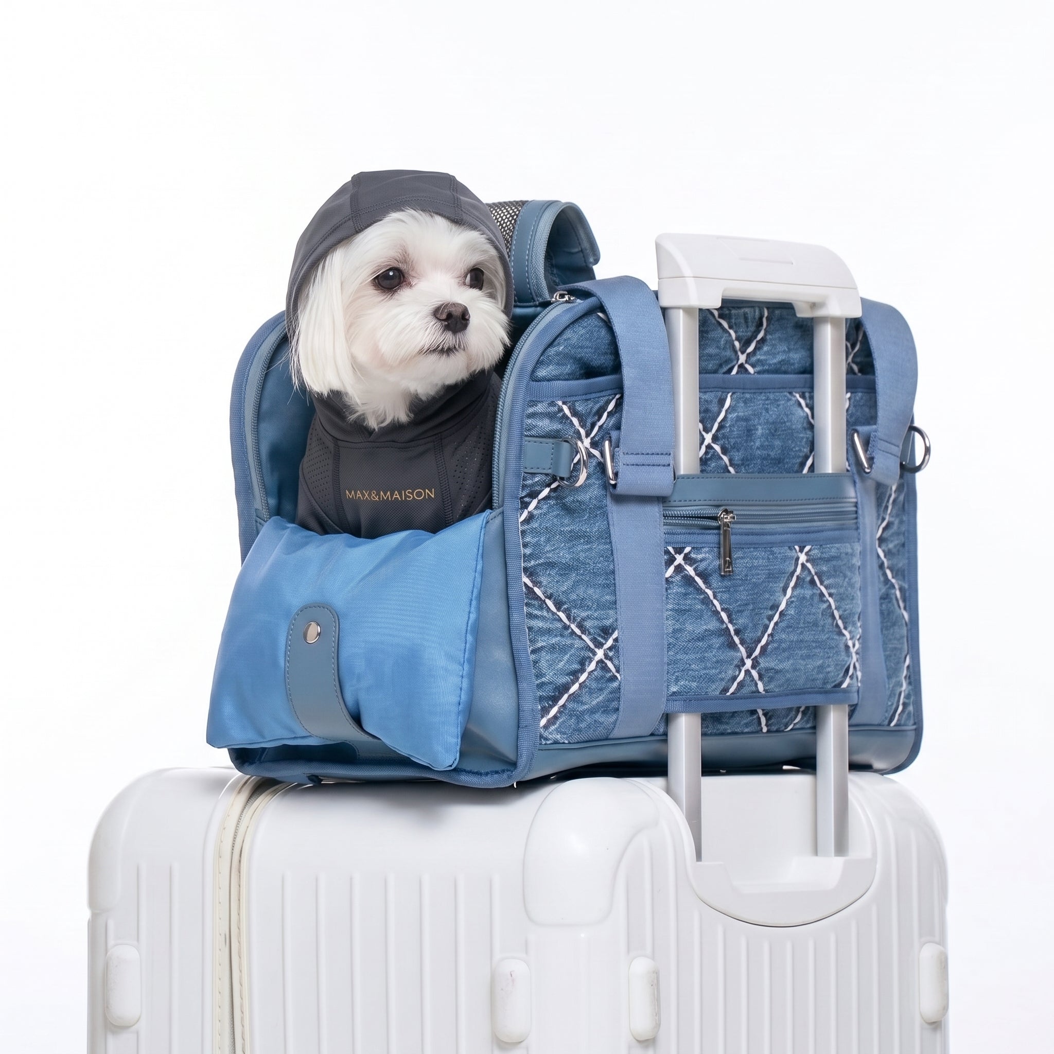 Luxury Blue Sparkling Pet Travel Bag