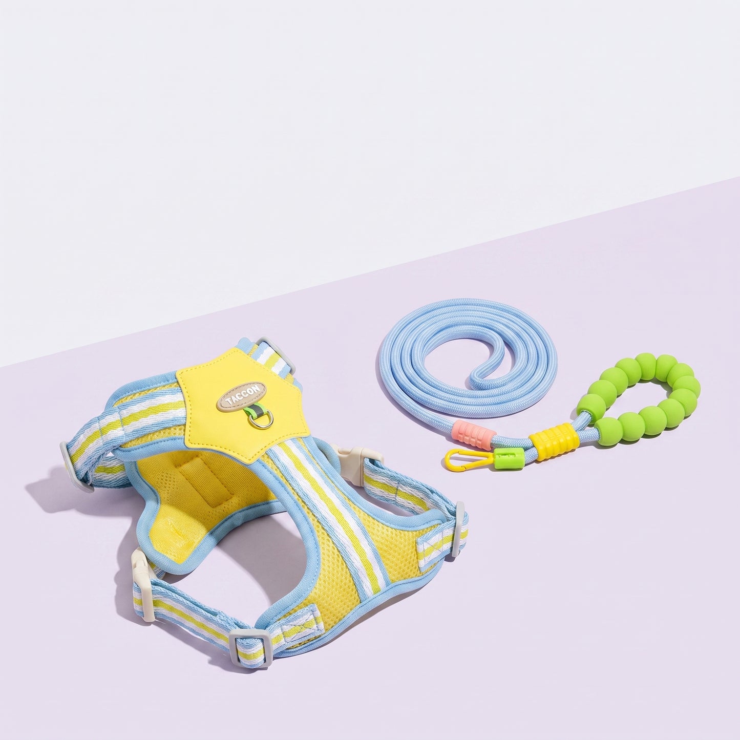 Dreamy Candy-colored Padded Harness + Cloud-feel Grip Leash Walk Kit
