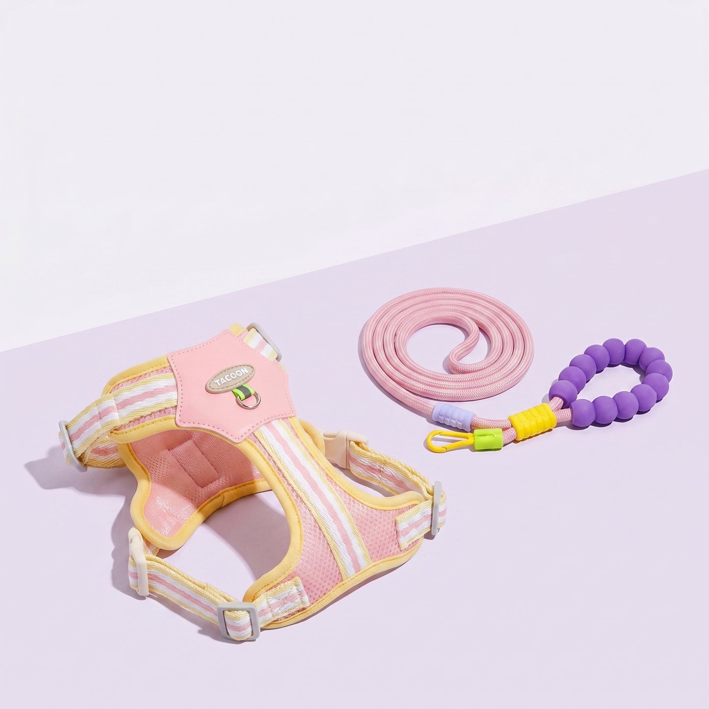 Dreamy Candy-colored Padded Harness + Cloud-feel Grip Leash Walk Kit