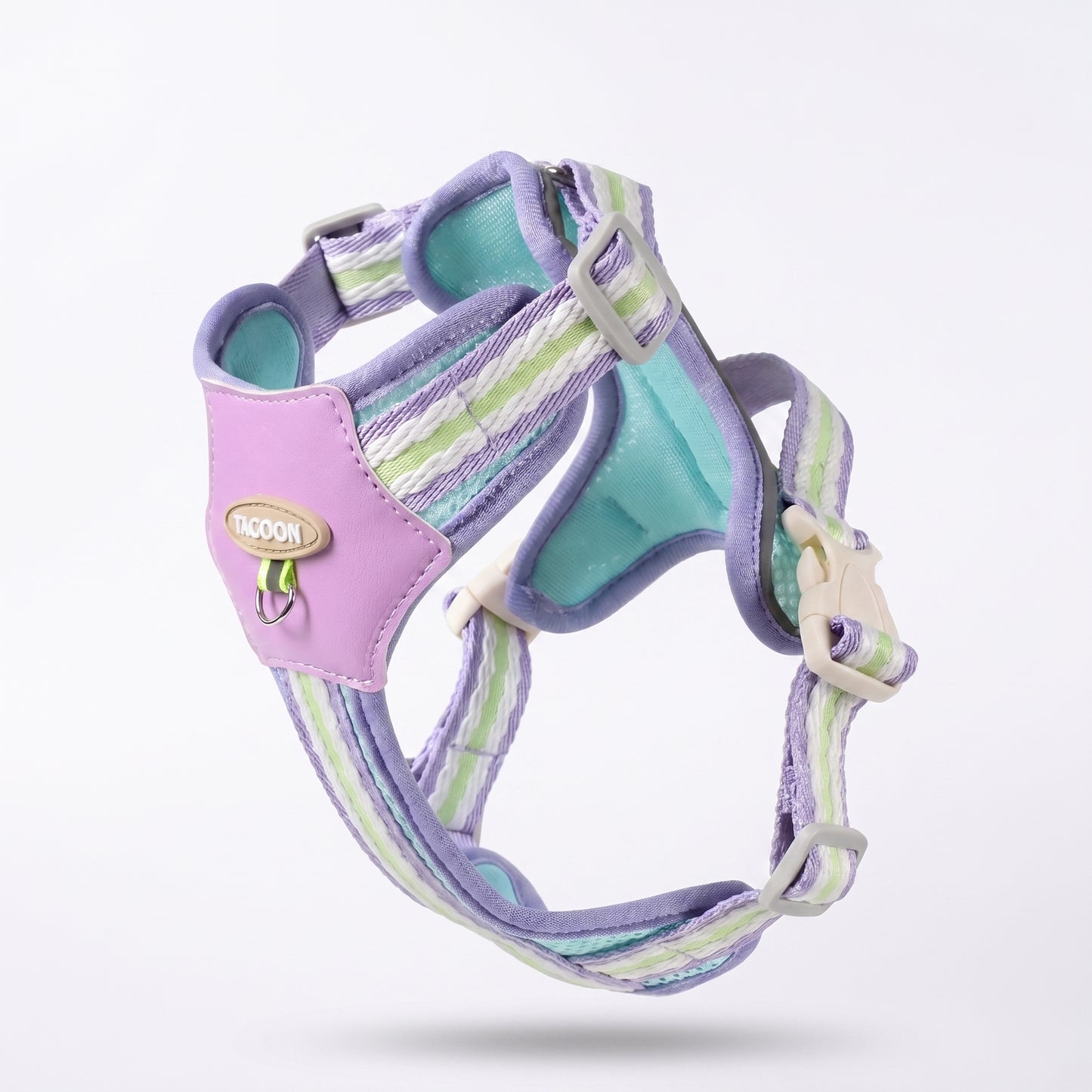 Dreamy Candy-colored Padded Harness + Cloud-feel Grip Leash + Pet Poop Bag Walk Kit